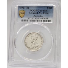 AUSTRALIA 1917 . ONE 1 SHILLING . PCGS GENUINE